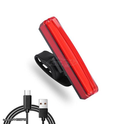 Bicycle Tail Light USB Rechargeable Waterproof Night Riding Warning Light(Red)