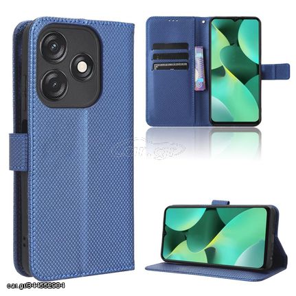 For Tecno Spark 10C Diamond Texture Leather Phone Case(Blue)