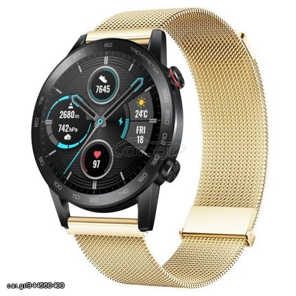 For Honor Magic Watch Milan Double Magnetic Steel Mesh Watch Band(Gold)