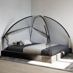 vidaXL Κουνουπιέρα Mongolia με Πόρτες 200Δίχτυ Μαύρη 200x180x135 εκ.