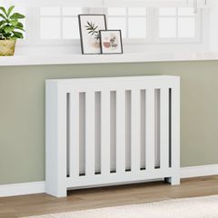 vidaXL Κάλυμμα Καλοριφέρ Λευκό 104x20x82 εκ. από Επεξεργασμένο Ξύλο