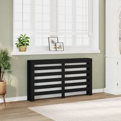 vidaXL Κάλυμμα Καλοριφέρ Μαύρο 149x20x82 εκ. από Επεξεργασμένο Ξύλο