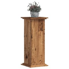 vidaXL Βάσεις Φυτών Όψη Παλαιού Ξύλου 33x33x80 εκ. Επεξ. Ξύλο-thumb-2