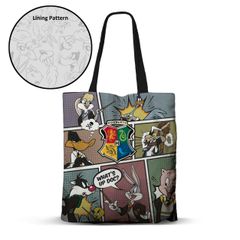 LOONEY TUNES to Hogwarts - Premium Tote Bag '40x33x1cm'