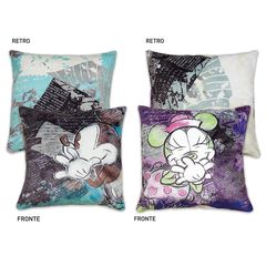 MICKEY THE TRUE ORIGINAL - Set 2 Cushion 40x40 - Purple/Turqoise