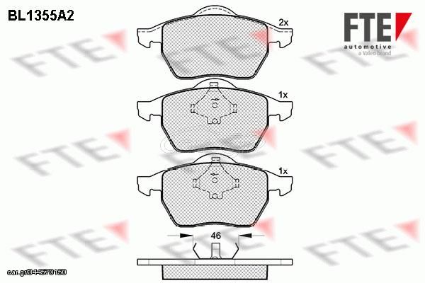 Σετ τακάκια, δισκόφρενα FTE BL1355A2