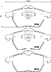 Σετ τακάκια, δισκόφρενα HELLA PAGID 8DB355007881