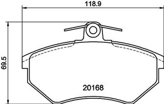 Σετ τακάκια, δισκόφρενα HELLA PAGID 8DB355017901