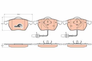 Σετ τακάκια, δισκόφρενα  COTEC TRW GDB1307