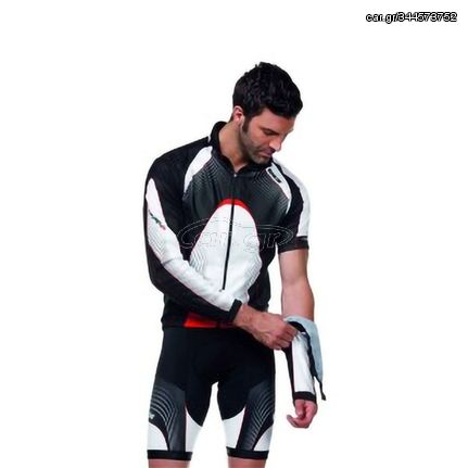 Ρούχα Μπλούζες Ανδρική-Unisex Μακρύ μανίκι Bicycle Line REATTIVA (με φερμουάρ να βγαίνει το μανίκι) - Μαύρο