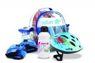 Προστασία Κράνος Παιδικό NFUN SET kidcool pollock με παγουράκι-επιαγκωνίδες-επιγωνατίδες