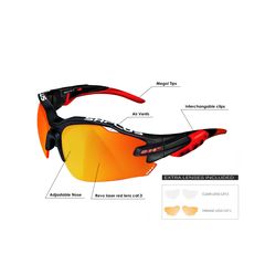 Προστασία Γυαλιά Sports SH+ Revo Lase  RG 5000 WX - Κόκκινο