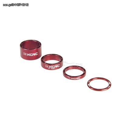 Ανταλλακτικά Πιρούνι Spacers-Δακτυλίδια 1 1/8'' KCNC Headset Spacer Hollow Design - Κόκκινο