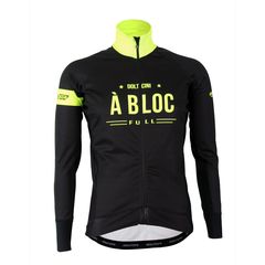 Ρούχα Μπουφάν Ανδρικό-Unisex DOLTCINI A BLOC Pro windstopper με ανακλαστικές  γραμμές στην πλάτη - Κίτρινο