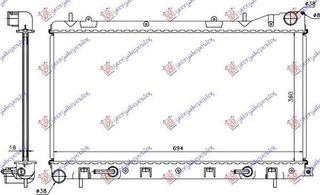 Ψυγείο Νερού 2.0 S Turbo (Αυτόματο Σασμάν) (36x68x1.6) (Κλειστό Κύκλωμα) Subaru Forester 2002-2008