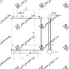 Ψυγείο Νερού 1.0-1.2 (37.5x38) (Ουγγαρέζικο) (Ανοιχτό Κύκλωμα) (Valeo Classic) Subaru Justy G3x 2003-2006