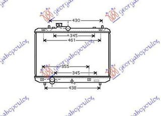 Ψυγείο Νερού 1.3-1.5 16V (Με/Χωρίς A/C) (37.5x55) (Koyo) Suzuki Swift Hatchback 2006-2011