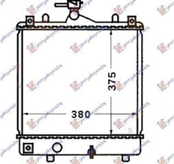 Ψυγείο Νερού 1.0-1.2-1.3 Βενζίνη (Μηχανικό Σασμάν) (37.5x38x3.4) (Ανοιχτό Κύκλωμα) (Brazed) Suzuki Wagon R 1999-2006