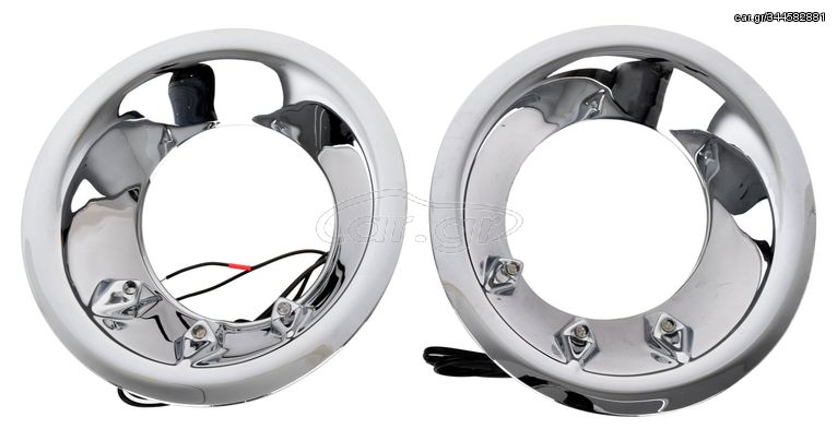 RIM (ΣΤΕΦΑΝΙ) ΠΡΟΒΟΛΕΑ ΟΜΙΧΛΗΣ NISSAN D40 '05-'14 ΜΕ LED (ΖΕΥΓΟΣ)