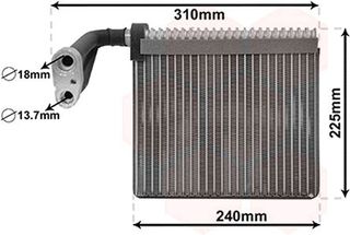 Ψυγείο A/C (Εσωτερικό) Εξατμιστής FORD FOCUS Sedan / 4dr 2004 - 2008 (MK2A) 1.4  ( ASDA,ASDB  ) (80 hp ) Βενζίνη #1800V426