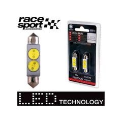 Λάμπες Led Σωληνωτές 41mm 2 Leds 12volt Λευκό Φως RaceSport LIT18BN 2 Τεμάχια