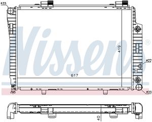 Ψυγείο, ψύξη κινητήρα NISSENS 62749A Mercedes-Benz SLK-Class R170 2000cc 200 Kompressor 163ps 2000-2004 (2025003203,2025003703,A2025003203,A2025003703)