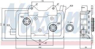 Ψυγείο λαδιού, λάδι κινητήρα NISSENS 90618 Mercedes-Benz Sprinter Bus 2900cc D 4x4 122ps 1997-2002 (6011800065,A6011800065)