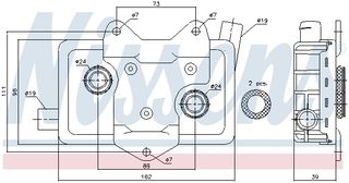 Ψυγείο λαδιού, λάδι κινητήρα NISSENS 90618 Mercedes-Benz Sprinter Van 2900cc D 102ps 1995-2000 (6011800065,A6011800065)