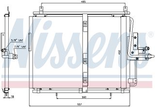 Συμπυκνωτής, σύστ. κλιματισμού NISSENS 94377 Mercedes-Benz E-Class Cabrio A124 3200cc 220ps 1993-1998 (1248301270,1248301670,A1248301670)