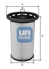 Φίλτρο καυσίμου UFI 2603800 Audi A3 Cabrio 2000cc TDI Quattro 150ps 2014-Σήμερα (5Q0127177,5Q0127177B,5Q0127177D)