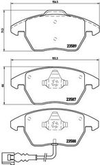 Σετ τακάκια, δισκόφρενα  PRIME LINE BREMBO P85075