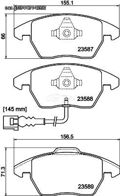 Σετ τακάκια, δισκόφρενα HELLA PAGID 8DB355010581