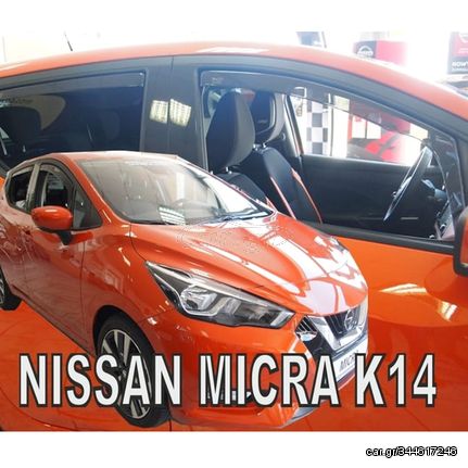 ΑΝΕΜΟΘΡΑΥΣΤΕΣ ΓΙΑ NISSAN MICRA K14 5D 2017+ ΣΕΤ ΑΥΤΟΚΙΝΗΤΟΥ ΑΠΟ ΕΥΚΑΜΠΤΟ ΦΙΜΕ ΠΛΑΣΤΙΚΟ HEKO - 4 ΤΕΜ.