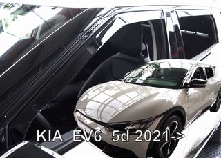 ΑΝΕΜΟΘΡΑΥΣΤΕΣ ΓΙΑ KIA EV6 5D 2021+ ΣΕΤ ΑΥΤΟΚΙΝΗΤΟΥ ΑΠΟ ΕΥΚΑΜΠΤΟ ΦΙΜΕ ΠΛΑΣΤΙΚΟ HEKO - 4 ΤΕΜ.