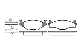 Σετ τακάκια, δισκόφρενα REMSA 017110 Seat Ibiza 1800cc 90ps 1993-1999 (171698151F,191615109H,191698151H,191698151J,191698151K)