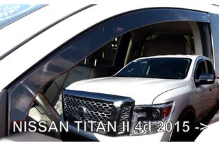 ΑΝΕΜΟΘΡΑΥΣΤΕΣ ΓΙΑ NISSAN TITAN 4D 2015+ ΖΕΥΓΑΡΙ ΑΠΟ ΕΥΚΑΜΠΤΟ ΦΙΜΕ ΠΛΑΣΤΙΚΟ HEKO - 2 ΤΕΜ.