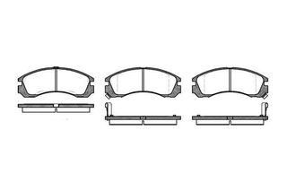 Σετ τακάκια, δισκόφρενα REMSA 035402 Mitsubishi L200 2400cc 4x4 132ps 1996-2007 (425387,425388,425430,4605A717,4605A730)