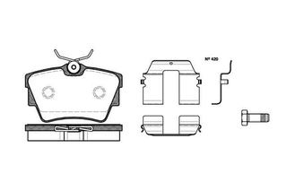 Σετ τακάκια, δισκόφρενα REMSA 059120 Volkswagen Transporter T4 Bus 2500cc Syncro 110ps 1992-2003 (7D0698451A)