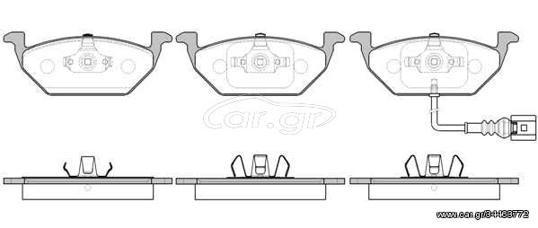 Σετ τακάκια, δισκόφρενα REMSA 063341 Audi A3 1900cc TDI 90ps 1996-2001 (1J0698151E,1J0698151G,1K0698151A,1K0698151D)