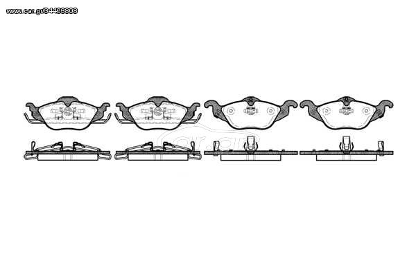 Σετ τακάκια, δισκόφρενα REMSA 068402 Opel Astra G 1800cc 16Valves 125ps 2000-2005 (1605000,1605034,1605070,1605091,1605959)