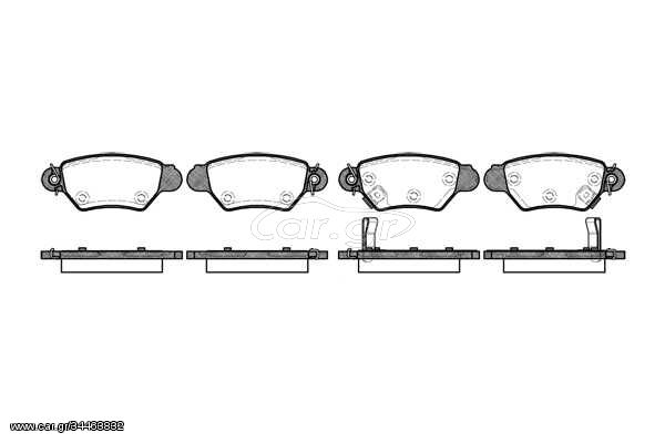 Σετ τακάκια, δισκόφρενα REMSA 068502 Opel Astra G 2000cc 16Valves 136ps 1998-2005 (09117717,09195685,09198598,1605025,1605039)