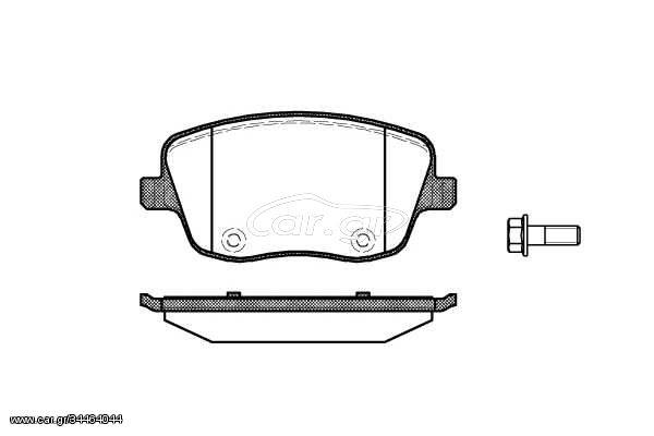 Σετ τακάκια, δισκόφρενα REMSA 077500 Seat Cordoba 1400cc 16Valves 75ps 2002-2007 (6Q0698151A)