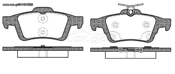 Σετ τακάκια, δισκόφρενα REMSA 084270 Ford C-Max 2000cc TDCi 115ps 2011- (1683374,1809458,5134101,CV6Z2200A)