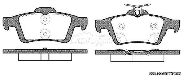 Σετ τακάκια, δισκόφρενα REMSA 084270 Ford C-Max 1500cc TDCi 105ps 2015-Σήμερα (1683374,1809458,5134101,CV6Z2200A)