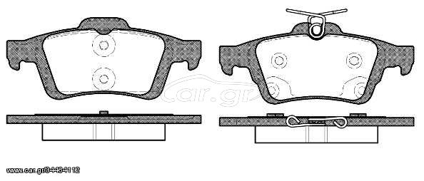 Σετ τακάκια, δισκόφρενα REMSA 084270 Ford C-Max 1000cc EcoBoost 100ps 2012- (1683374,1809458,5134101,CV6Z2200A)