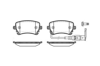 Σετ τακάκια, δισκόφρενα REMSA 089711 Volkswagen Multivan T5 3200cc V6 235ps 2004-2009 (7E0698451,7H0698451,7H0698451B)
