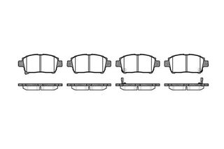 Σετ τακάκια, δισκόφρενα REMSA 097102 Toyota Corolla SDN 1600cc VVTI 110ps 2001-2008 (044650W050,044650W080,0446513020,0446513050,0446547050)