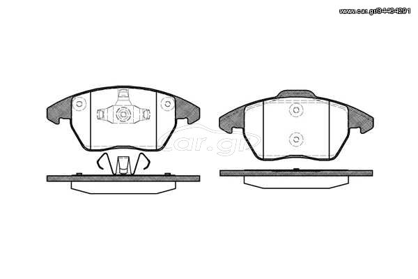 Σετ τακάκια, δισκόφρενα REMSA 103010 Citroen C4 1600cc THP 150ps 2008-2011 (425260,425323,425343,425344,425488)