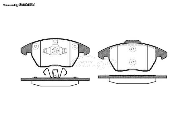 Σετ τακάκια, δισκόφρενα REMSA 103010 Citroen C4 Coupe 2000cc HDI 136ps 2004-2010 (425260,425323,425343,425344,425488)