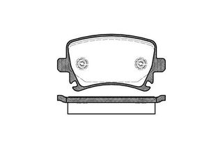 Σετ τακάκια, δισκόφρενα REMSA 103100 Audi A3 2000cc TDI Quattro 170ps 2006-2012 (1K0698451,1K0698451B,1K0698451D,1K0698451E,1K0698451F)